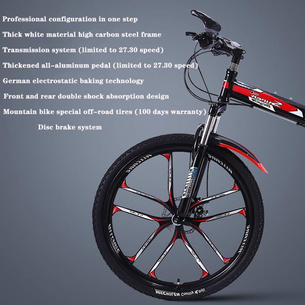 Amazon | メンズマウンテンバイク、折りたたみ式マウンテンバイク、24